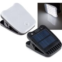 LED Solar Klemmleuchte "SWK 8020" PIR Bewegungsmelder, 25 LEDs, IP44