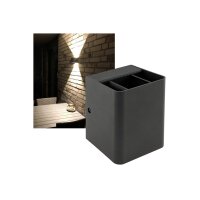 LED Wandleuchte "Fachada" IP54, 2x3,5W, 3000K, warmweiß