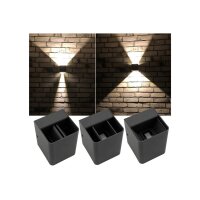 LED Wandleuchte "Fachada" IP54, 2x3,5W, 3000K, warmweiß