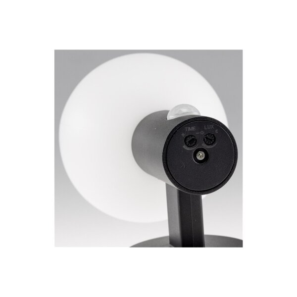 LED Wandleuchte "LAMU" mit PIR-Sensor IP65, 15W, schwarz, 3000k / warmweiß