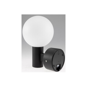 LED Wandleuchte "LAMU" mit PIR-Sensor IP65, 15W, schwarz, 3000k / warmweiß