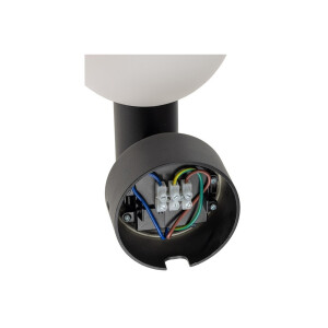 LED Wandleuchte "LAMU" mit PIR-Sensor IP65, 15W, schwarz, 3000k / warmweiß