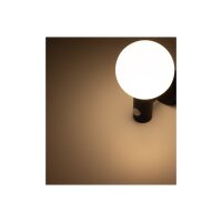 LED Wandleuchte "LAMU" mit PIR-Sensor IP65, 15W, schwarz, 3000k / warmweiß