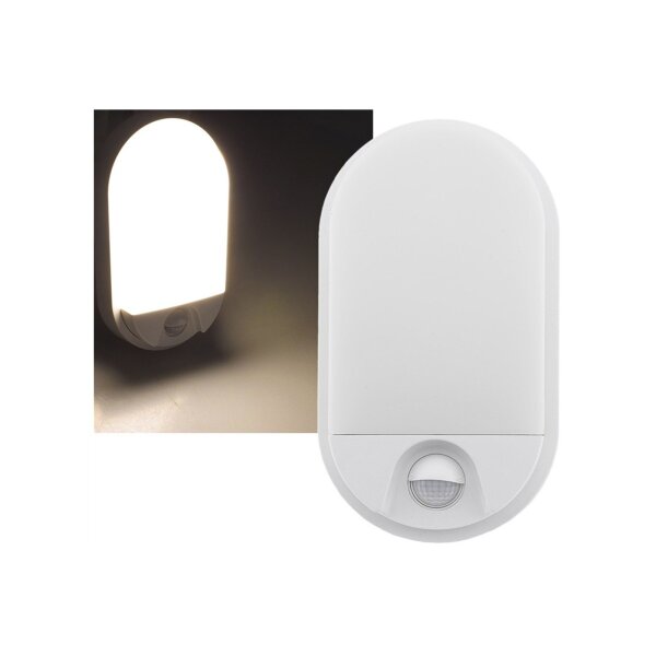 LED Wandleuchte NIAS 10W mit Bewegungsmelder – Außenleuchte IP54 warmweiß 3000K