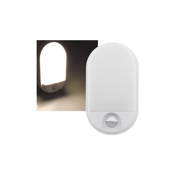 LED Wandleuchte "NIAS" IP54, 3000K 10W, 980lm, 140° Bewegungsmelder