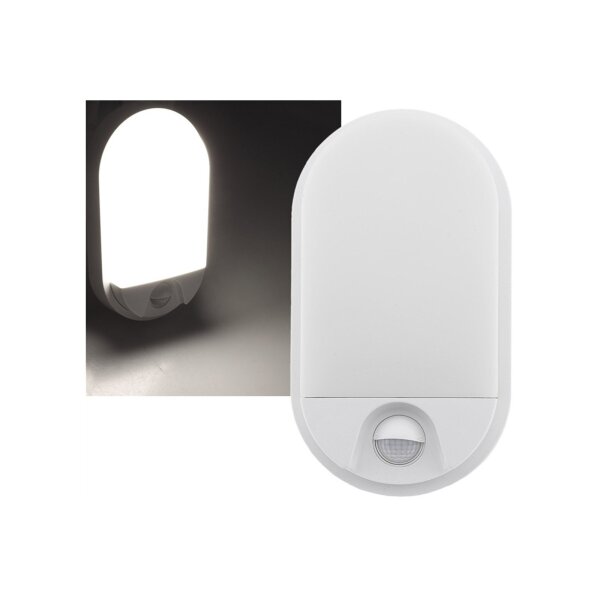 LED Wandleuchte "NIAS" IP54, 4000K 10W, 1010lm, 140° Bewegungsmelder