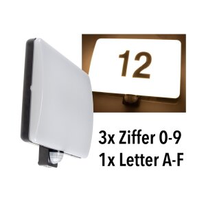 LED Wandleuchte "PADAR" mit PIR-Sensor IP65,...