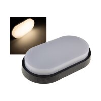 LED Wandleuchte "PALAU" IP54, 3000K Oval, 10 Watt, 966 Lumen, Anthrazit