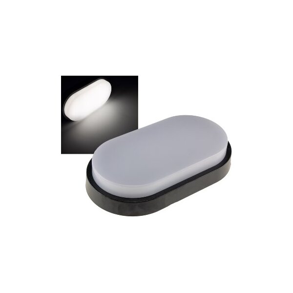 LED Wandleuchte "PALAU" IP54, 4000K Oval, 10 Watt, 900 Lumen, Anthrazit