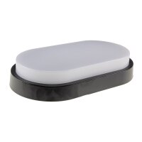 LED Wandleuchte "PALAU" IP54, 4000K Oval, 10 Watt, 900 Lumen, Anthrazit