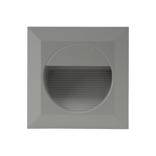 LED Wandeinbauleuchte WEL Q14 – 1,5?W, IP65, 3000K, Aluminium hellgrau