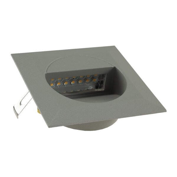 LED Wandeinbauleuchte WEL Q14 – 1,5?W, IP65, 3000K, Aluminium hellgrau
