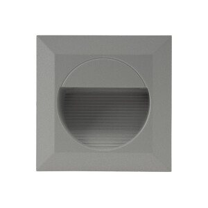 LED Wandeinbauleuchte WEL Q14 – 1,5?W, IP65, 3000K, Aluminium hellgrau