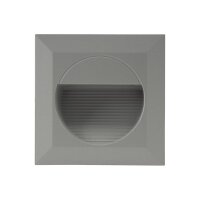 LED Wandeinbauleuchte WEL Q14 – 1,5?W, IP65, 3000K, Aluminium hellgrau