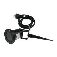 Gartenleuchte "CT-GS10", schwarz 230V, 1,5m Kabel+Erdspieß, GU10 Fassung