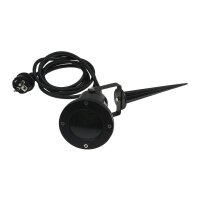 Gartenleuchte "CT-GS10", schwarz 230V, 1,5m Kabel+Erdspieß, GU10 Fassung