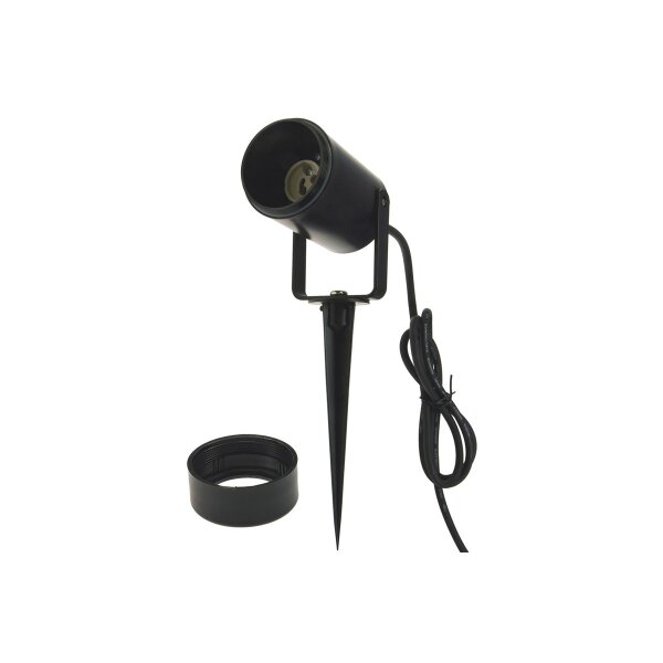 Gartenleuchte "KGL-110", schwarz 1,5m Kabel+Stecker, GU10-Sockel, IP44