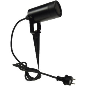 Gartenleuchte "KGL-110", schwarz 1,5m Kabel+Stecker, GU10-Sockel, IP44