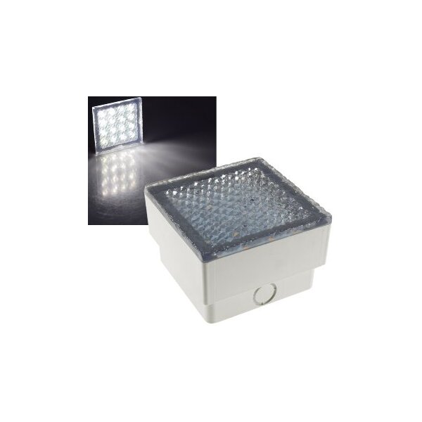 LED Pflasterstein „BRIKX 10“ – 10×10×7?cm, 130?lm, neutralweiß, IP67, 230?V