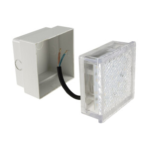 LED Pflasterstein „BRIKX 10“ – 10×10×7?cm, 130?lm, neutralweiß, IP67, 230?V