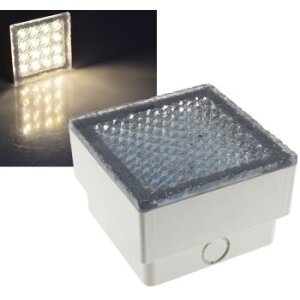 LED Pflasterstein „BRIKX 10“ – 10×10×7?cm, 120?lm, warmweiß, IP67, 230?V