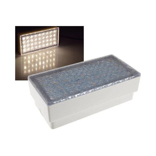 LED Pflasterstein „BRIKX 20“ – 20×10×7?cm, 220?lm, warmweiß, IP67, 230?V