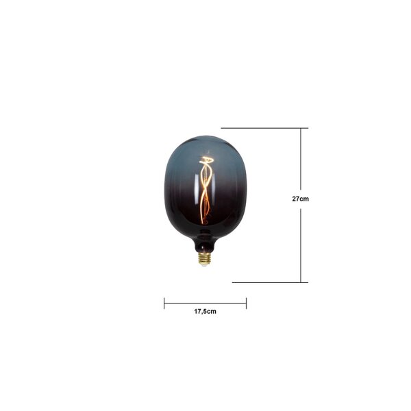 LED Deko Lampe E27 Blau dimmbar – große Design LED ColourMix 2400K