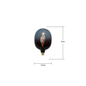 LED Deko Lampe E27 Blau dimmbar – große Design LED ColourMix 2400K