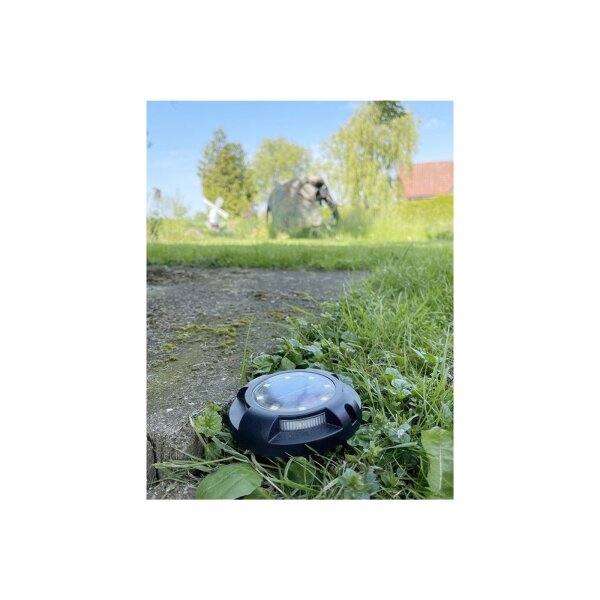 LED Solar Bodenleuchte „SGL604“ – IP65, 12 LEDs, 600?mAh Akku, Dämmerungssensor