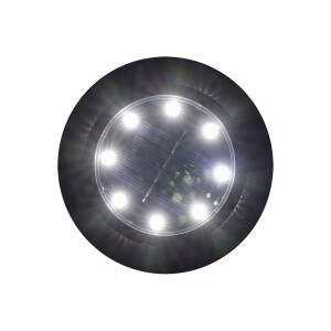 LED Solar Bodenleuchte „SGL604“ – IP65, 12 LEDs, 600?mAh Akku, Dämmerungssensor