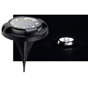 LED Solar Bodenleuchte „SGL604“ – IP65, 12 LEDs, 600?mAh Akku, Dämmerungssensor