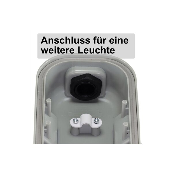 LED Deckenleuchte HORTA – 18?W, 1562?lm, 600?mm, IP65, HF-Sensor, neutralweiß