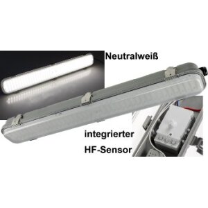 LED Deckenleuchte HORTA – 18?W, 1562?lm, 600?mm, IP65, HF-Sensor, neutralweiß
