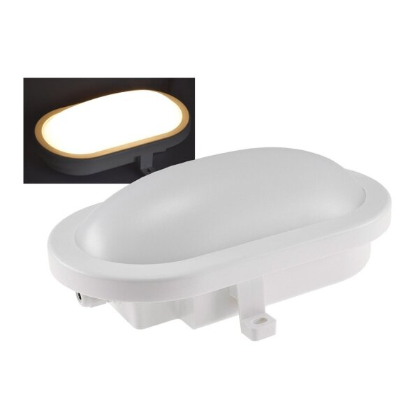 LED Oval-Armatur "FRL-O 12" IP44 Feuchtraum-Leuchte, 13W, 940lm, 3000K