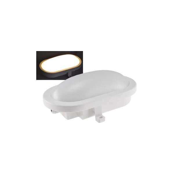 LED Oval-Armatur "FRL-O 12" IP44 Feuchtraum-Leuchte, 13W, 940lm, 3000K