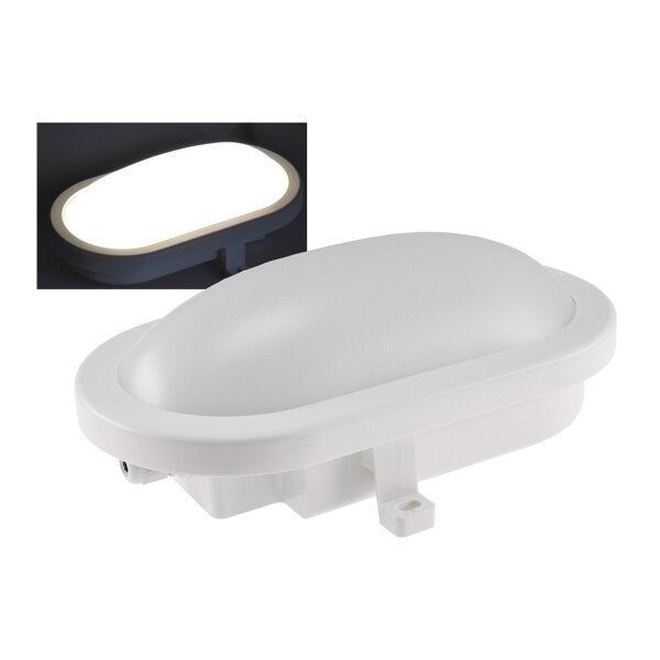 LED Oval-Armatur "FRL-O 12" IP44 Feuchtraum-Leuchte, 13W, 965lm, 4000K