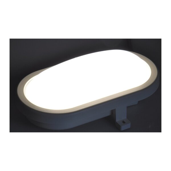 LED Oval-Armatur "FRL-O 12" IP44 Feuchtraum-Leuchte, 13W, 965lm, 4000K