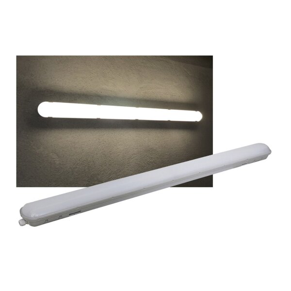 Wand-& Deckenleuchte "HP-50" IP65, 120cm 48W, 4000k, neutralweiß, 5800 Lumen # Achtung! Separates Sperrgut-Paket #