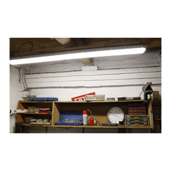 Wand-& Deckenleuchte "HP-50" IP65, 120cm 48W, 4000k, neutralweiß, 5800 Lumen # Achtung! Separates Sperrgut-Paket #