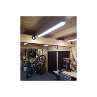 Wand-& Deckenleuchte "HP-63" IP65, 150cm 56W, 4000k, neutralweiß, 6600 Lumen # Achtung! Separates Sperrgut-Paket #