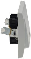 DELPHI Taster Klingeltaster Unterputz 0-250V~/ 10A mit 1-fach Rahmen Abnehmbar I UP Einbau Weiß
