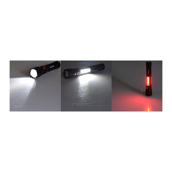 LED-Taschenlampe ARCAS 3W "3-in1" 350lm, Arbeitsleuchte, Pannenwarn