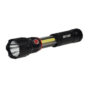 LED-Taschenlampe ARCAS 3W "3-in1" 350lm, Arbeitsleuchte, Pannenwarn