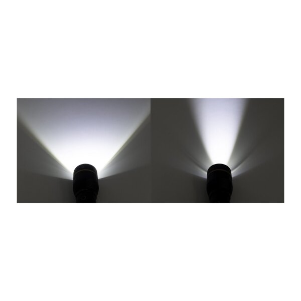 LED-Taschenlampe ARCAS mit Akku 10W 1000lm, Zoom, Powerbankfunktion