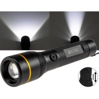 LED-Taschenlampe ARCAS mit Akku 10W 1000lm, Zoom, Powerbankfunktion