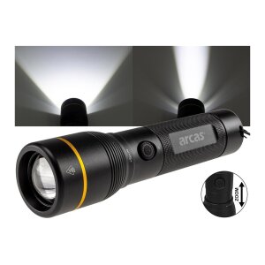 LED-Taschenlampe ARCAS mit Akku 20W 2000lm, Zoom,...