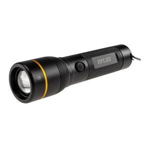 LED-Taschenlampe ARCAS mit Akku 20W 2000lm, Zoom, Powerbankfunktion