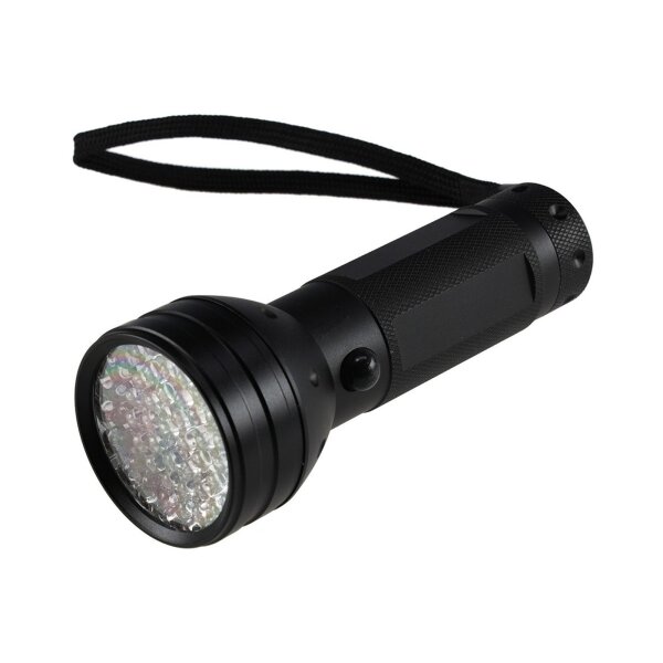 LED-Taschenlampe mit 51 UV LEDs Schwarzlicht, ØxL 55x145mm