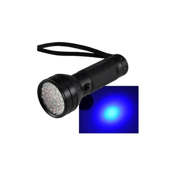 LED-Taschenlampe mit 51 UV LEDs Schwarzlicht, ØxL 55x145mm