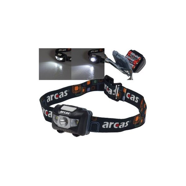 LED-Stirnlampe "HeadLight CREE" 5W 160 Lumen, inkl. 3x Micro Batterien